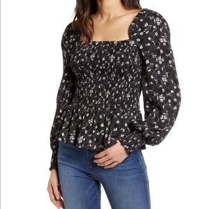 Chelsea28 square neck smocked top. Excellent condition!